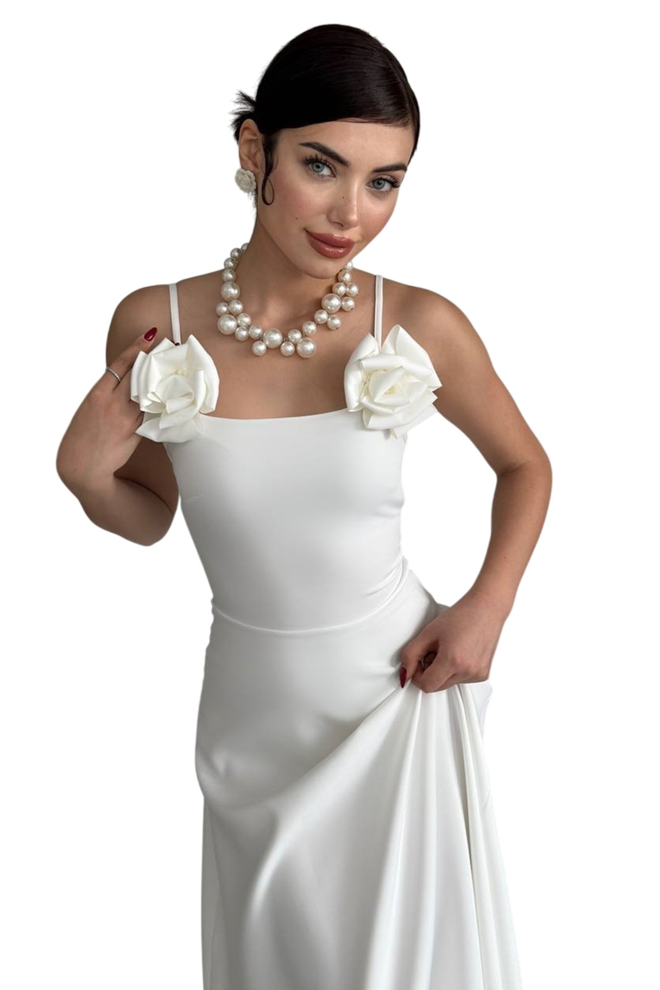 WOMAN VISION Evening dress in White