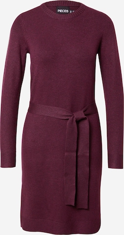 PIECES Knitted dress 'Cava' in Purple: front