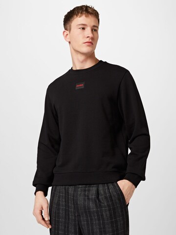 HUGO Sweatshirt 'Diragol' i sort: forside