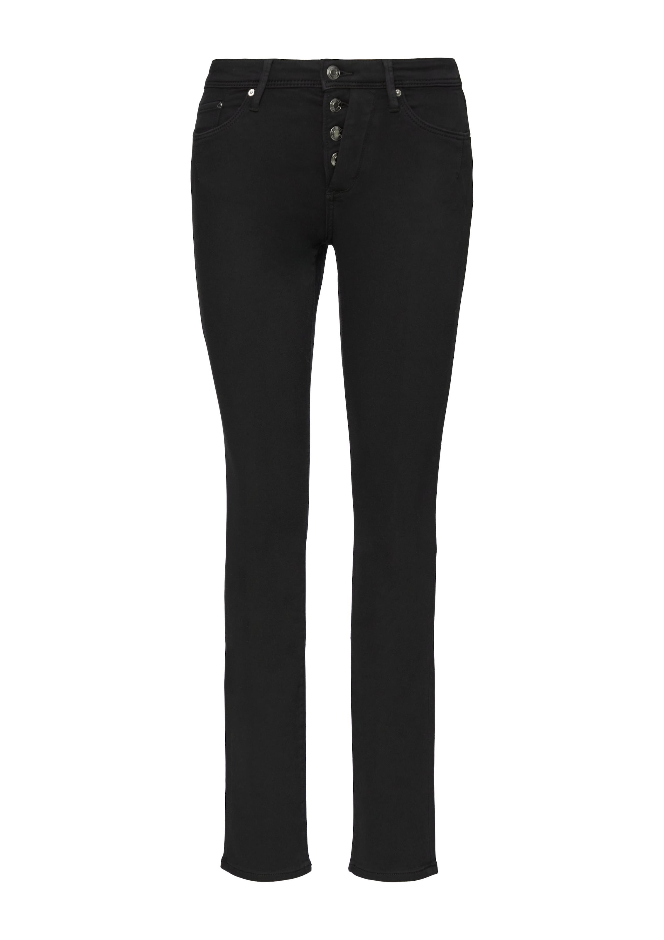 Coupe slim Jean 'Betsy' s.Oliver en noir : devant