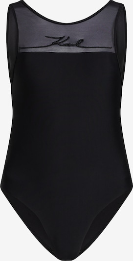 Karl Lagerfeld Badeanzug in schwarz, Produktansicht