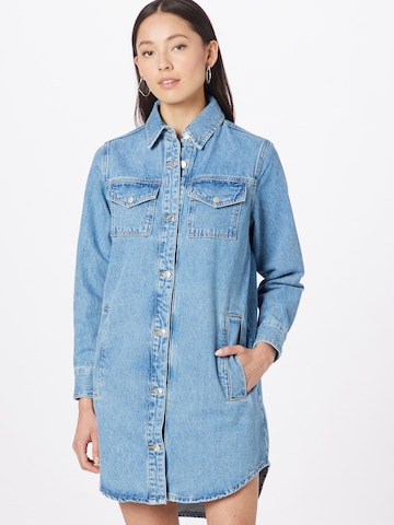 Robe-chemise Warehouse en bleu : devant