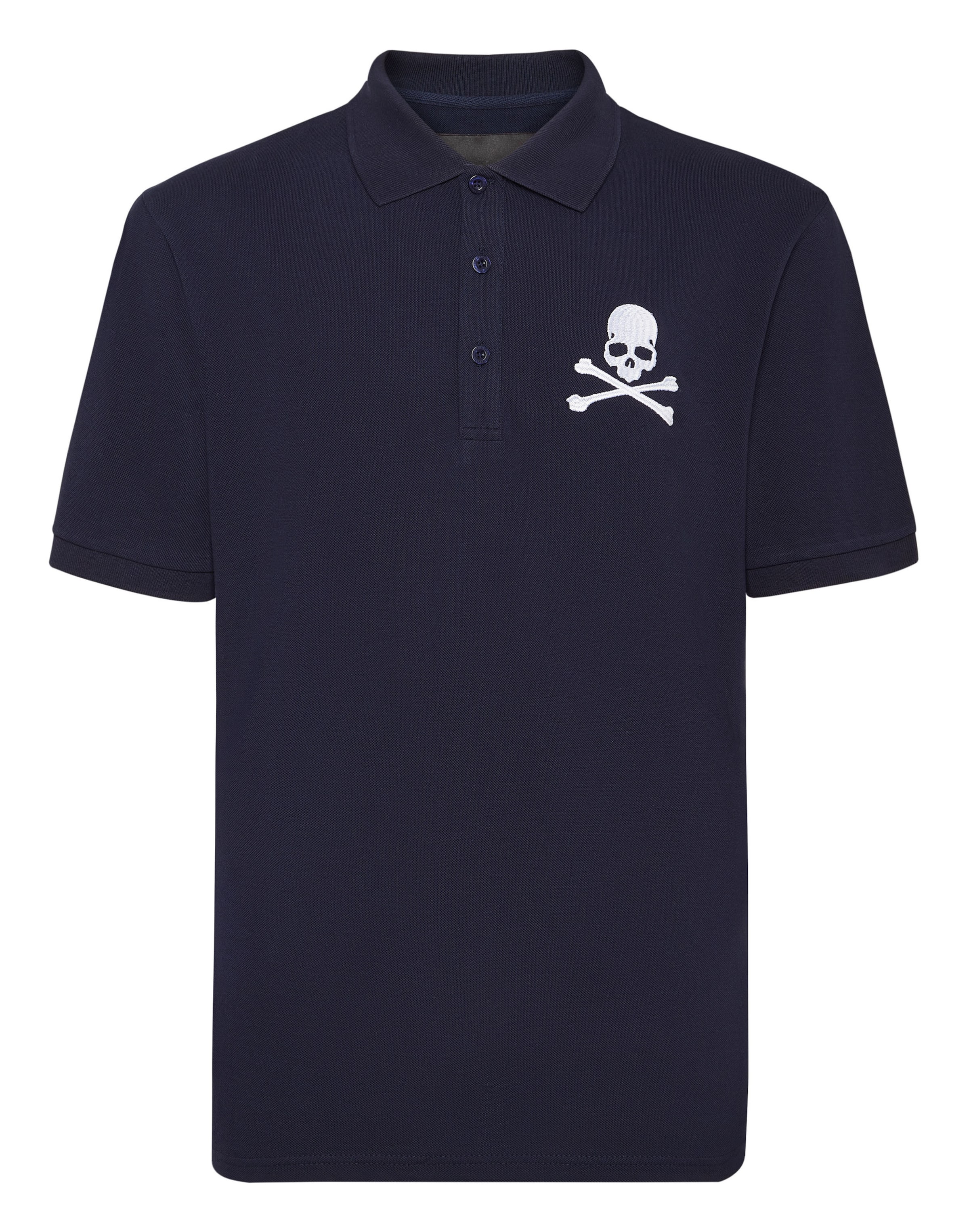 Maglietta 'Skull&Bones' di Philipp Plein in blu: frontale