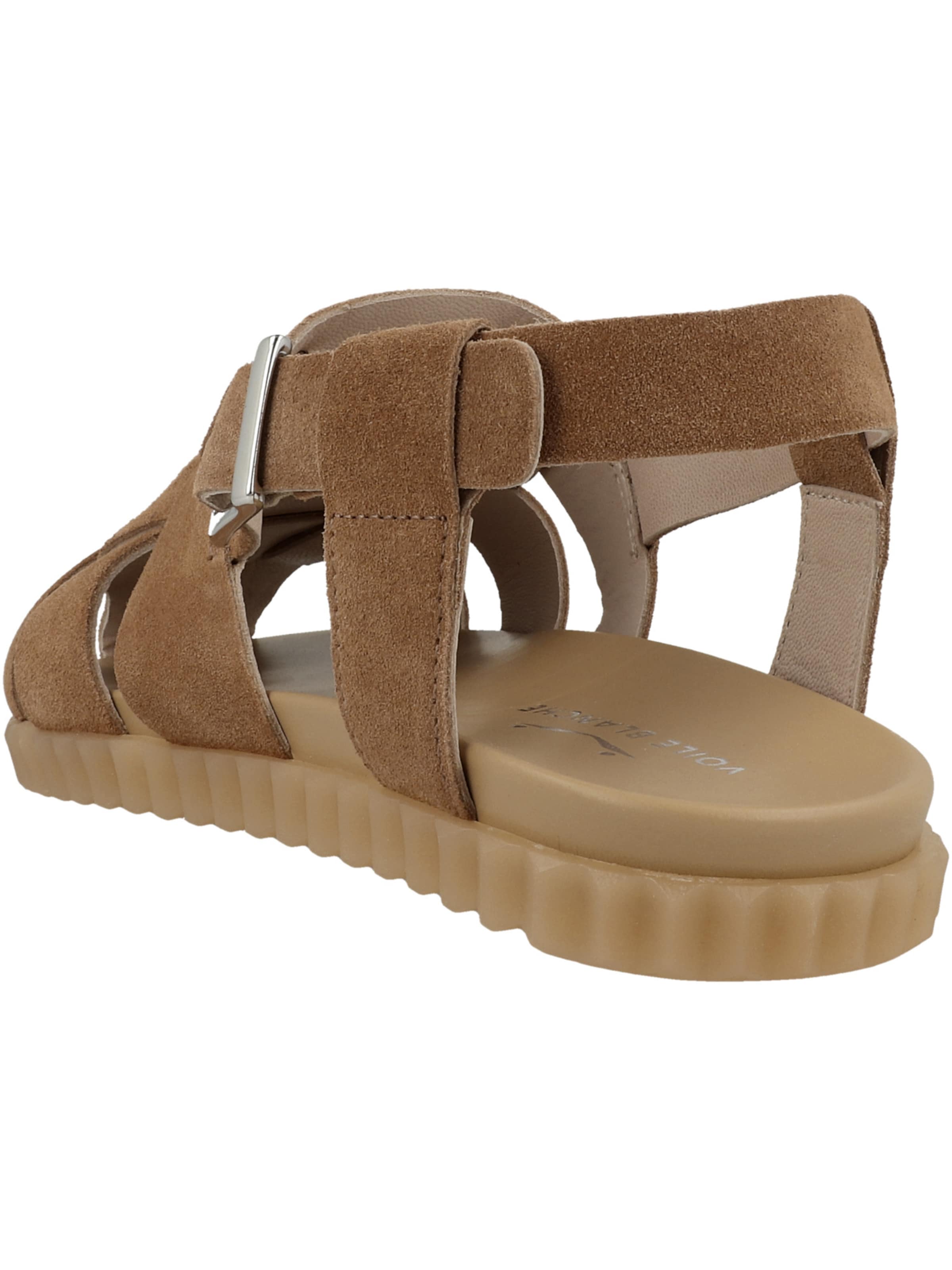 Sandales à lanières ' ALICE ' Voile blanche en marron