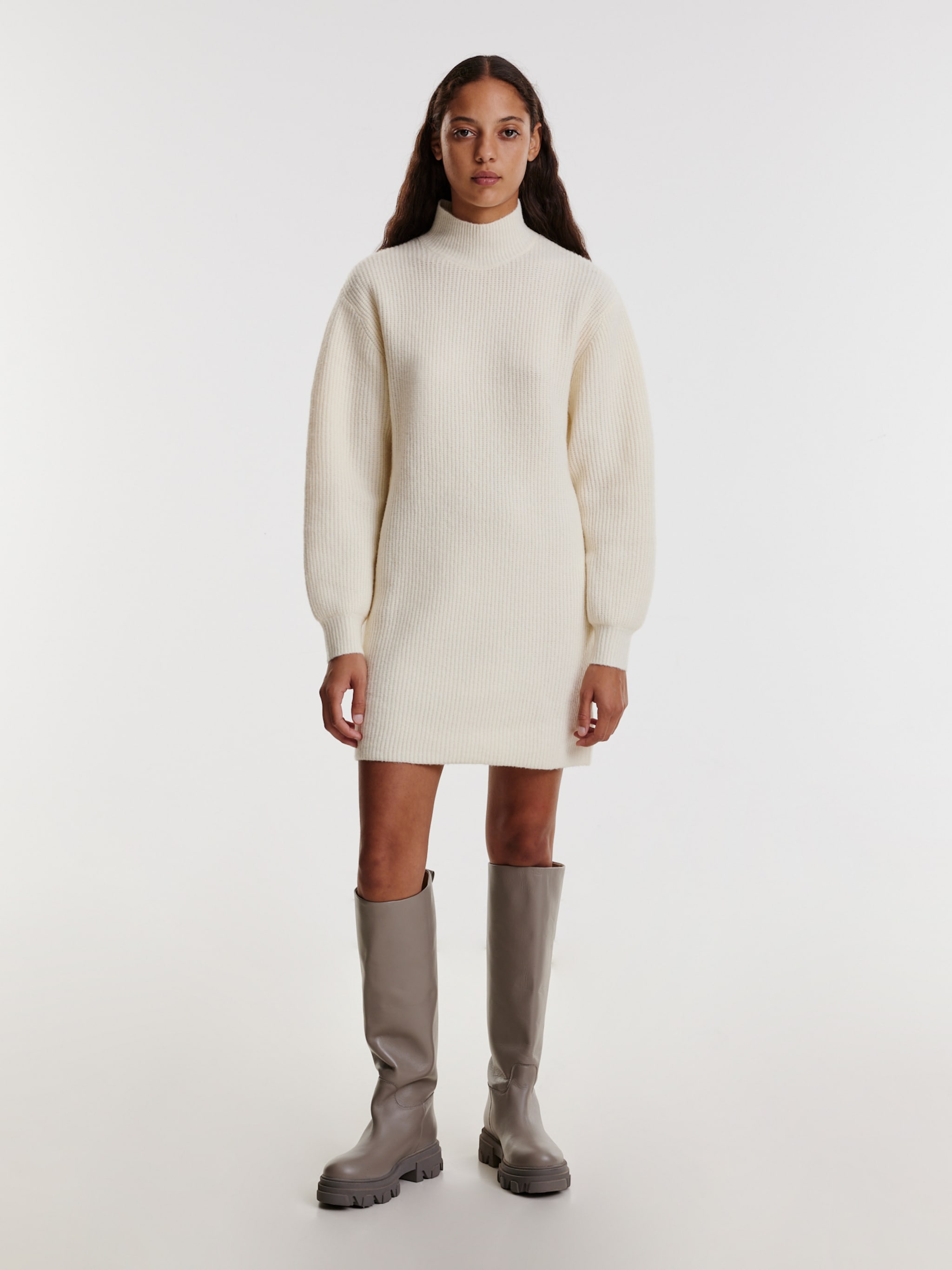 EDITED Produkte Strickkleid 'Eske' weiß