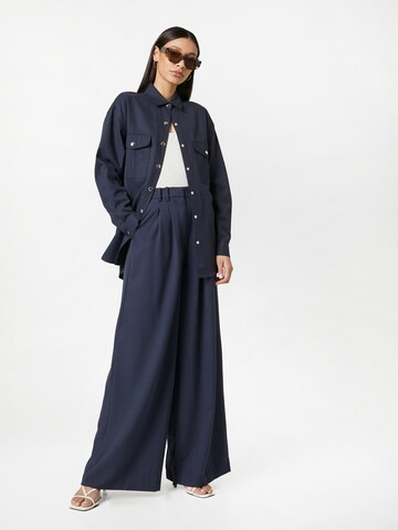 Wide leg Pantaloni con pieghe 'Brenda' di Guido Maria Kretschmer Women in blu