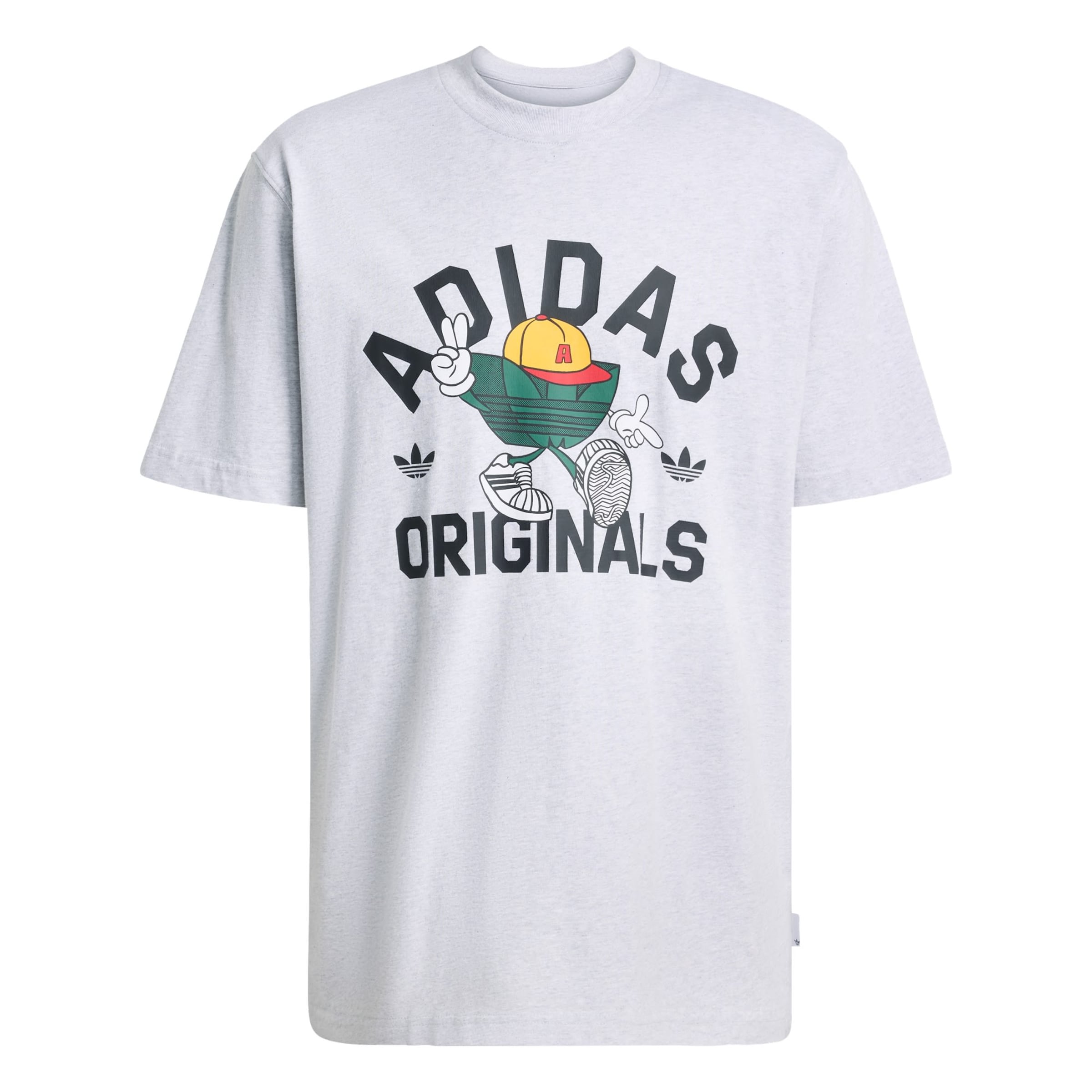 ADIDAS ORIGINALS - Camiseta 'Trefoil Series' en gris: frente
