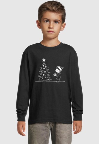 Maglietta 'Christmas Cute Kid' di Merchcode in nero: frontale