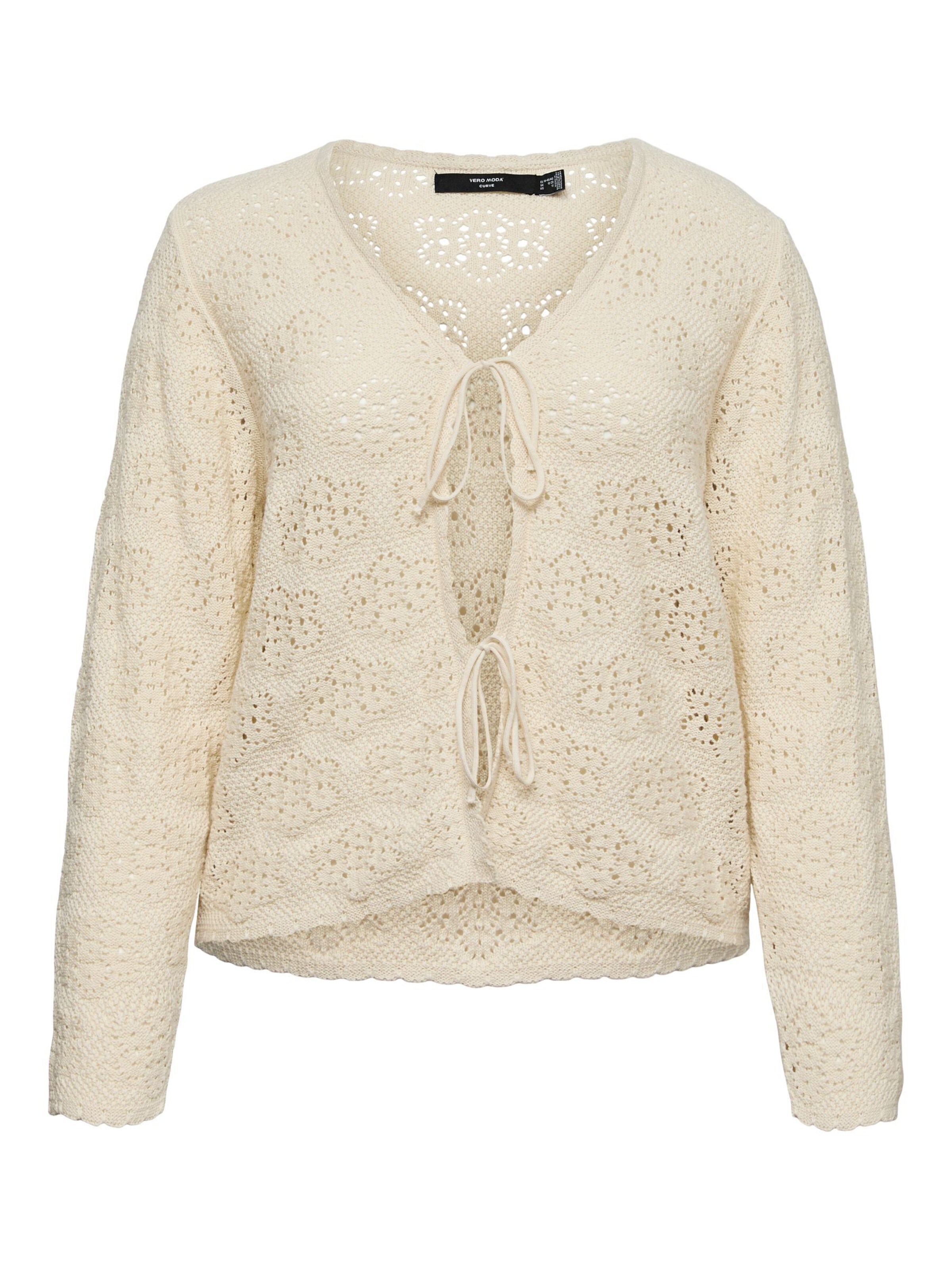 Cardigan 'VMCAVA' Vero Moda Curve en beige : devant