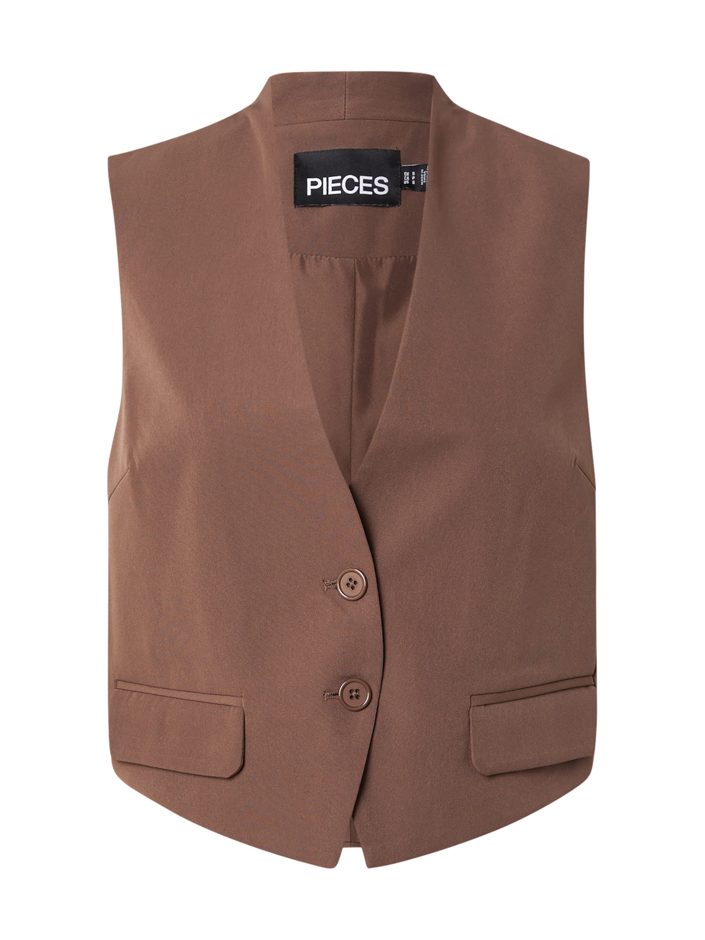 PIECES Γιλέκο κουστουμιού 'PCNimora' σε καφέ: μπροστά