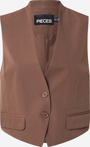 PIECES - Chaleco para traje 'PCNimora' en marrón: frente