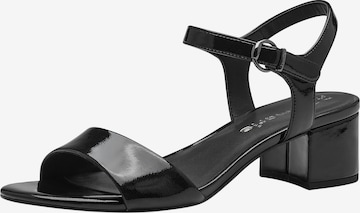 Tamaris - Sandalias en negro: frente
