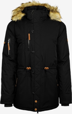 Brigg Winterparka 'Herren Parka Peer Schwarz' in Schwarz: Vorderseite