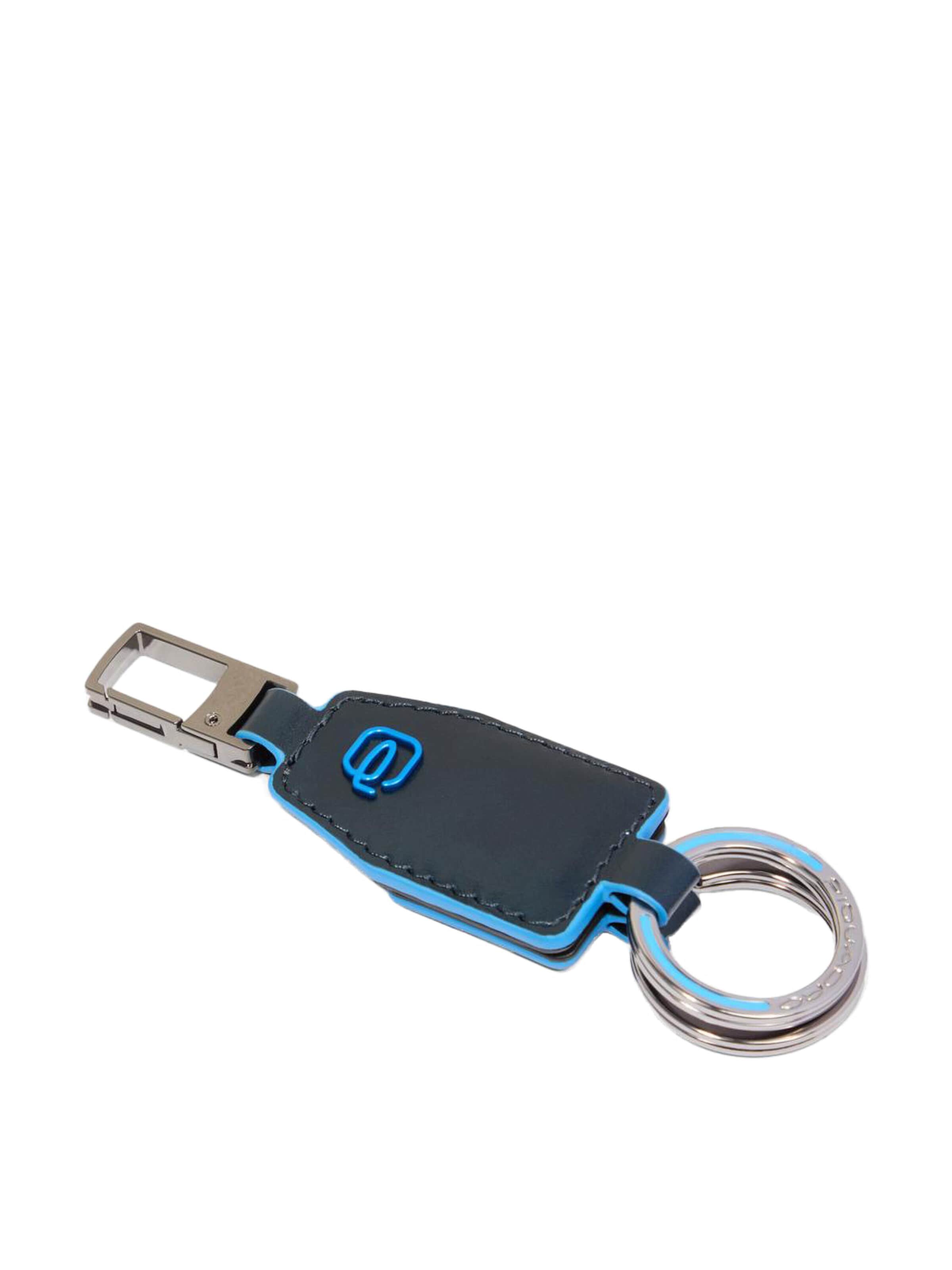Piquadro Sleutelhanger in Blauw: voorkant