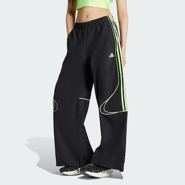 ADIDAS ORIGINALS Широкий Штаны 'Teamgeist Adicolor' в Черный: спереди