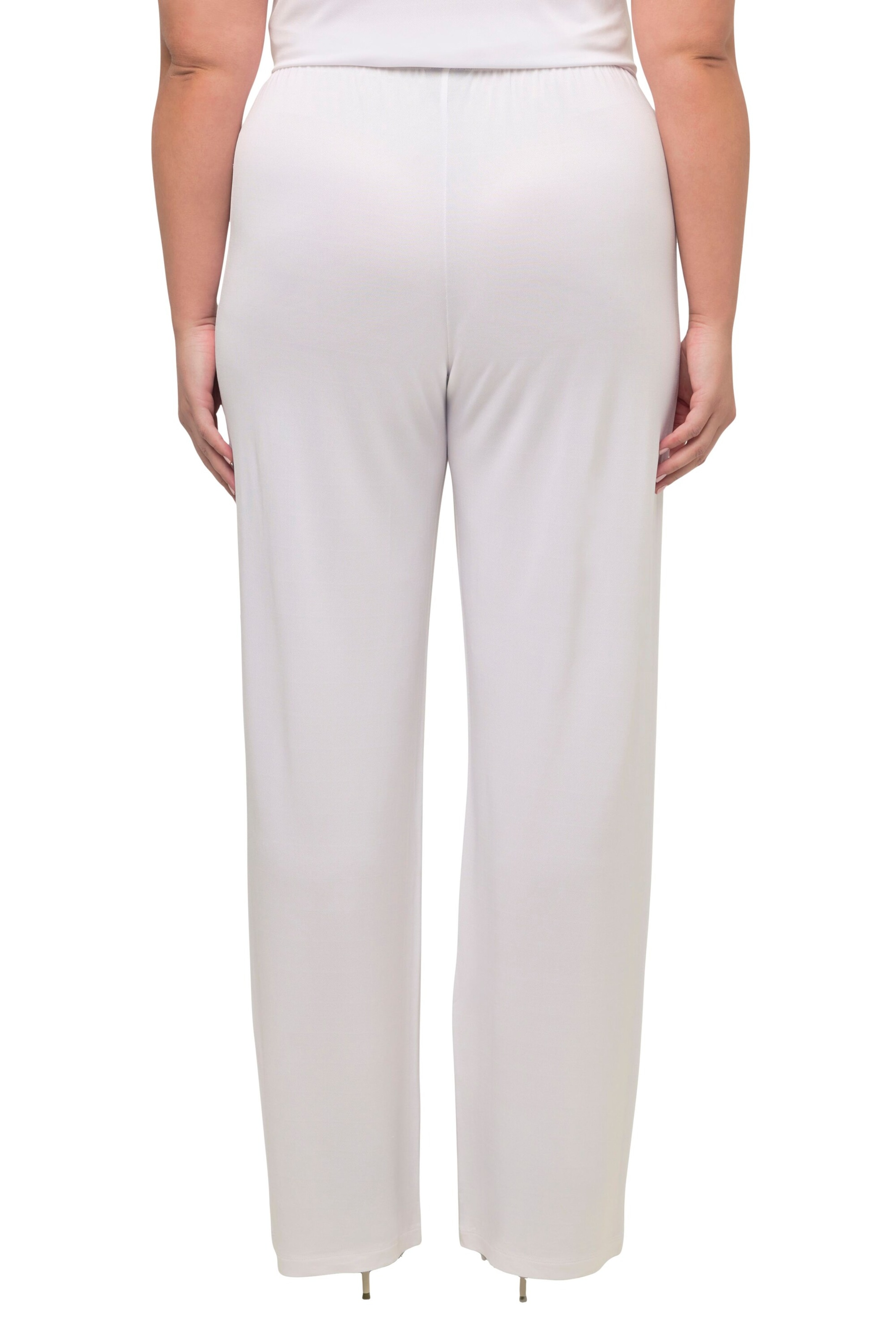 Ulla Popken Wide Leg Hose in Weiß