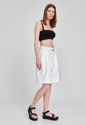 MONOSUIT Wide Leg Shorts 'Milano' in Weiß