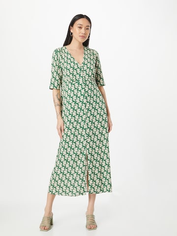 Thinking MU Sukienka koszulowa 'CAMELIA' w kolorze zielony: przód