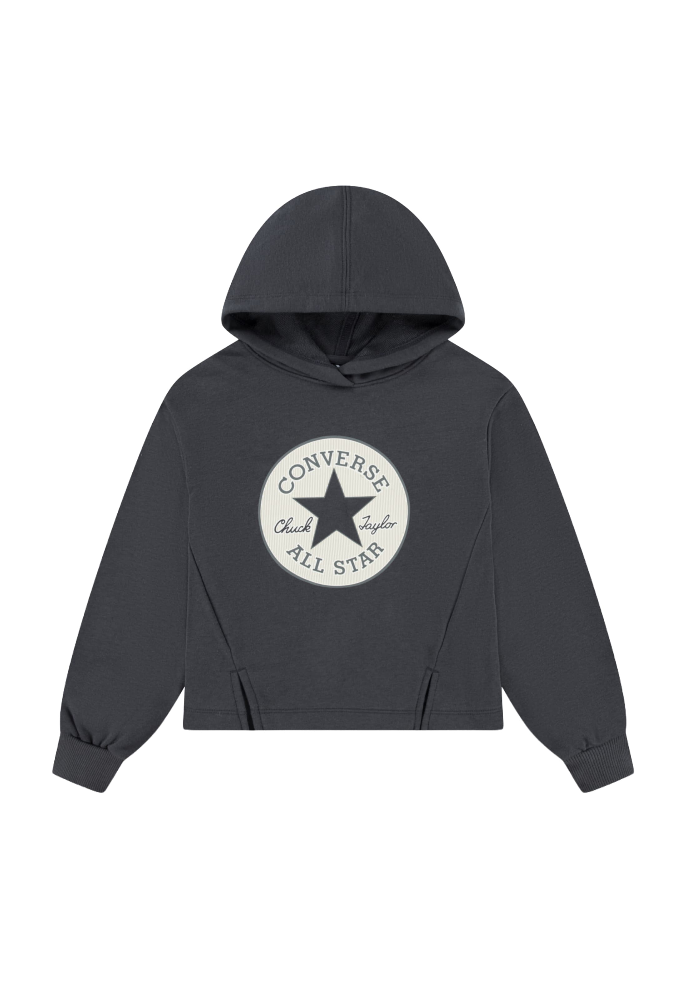 CONVERSE Μπλούζα φούτερ σε 122-128 σε μαύρο / λευκό / offwhite, Άποψη προϊόντος