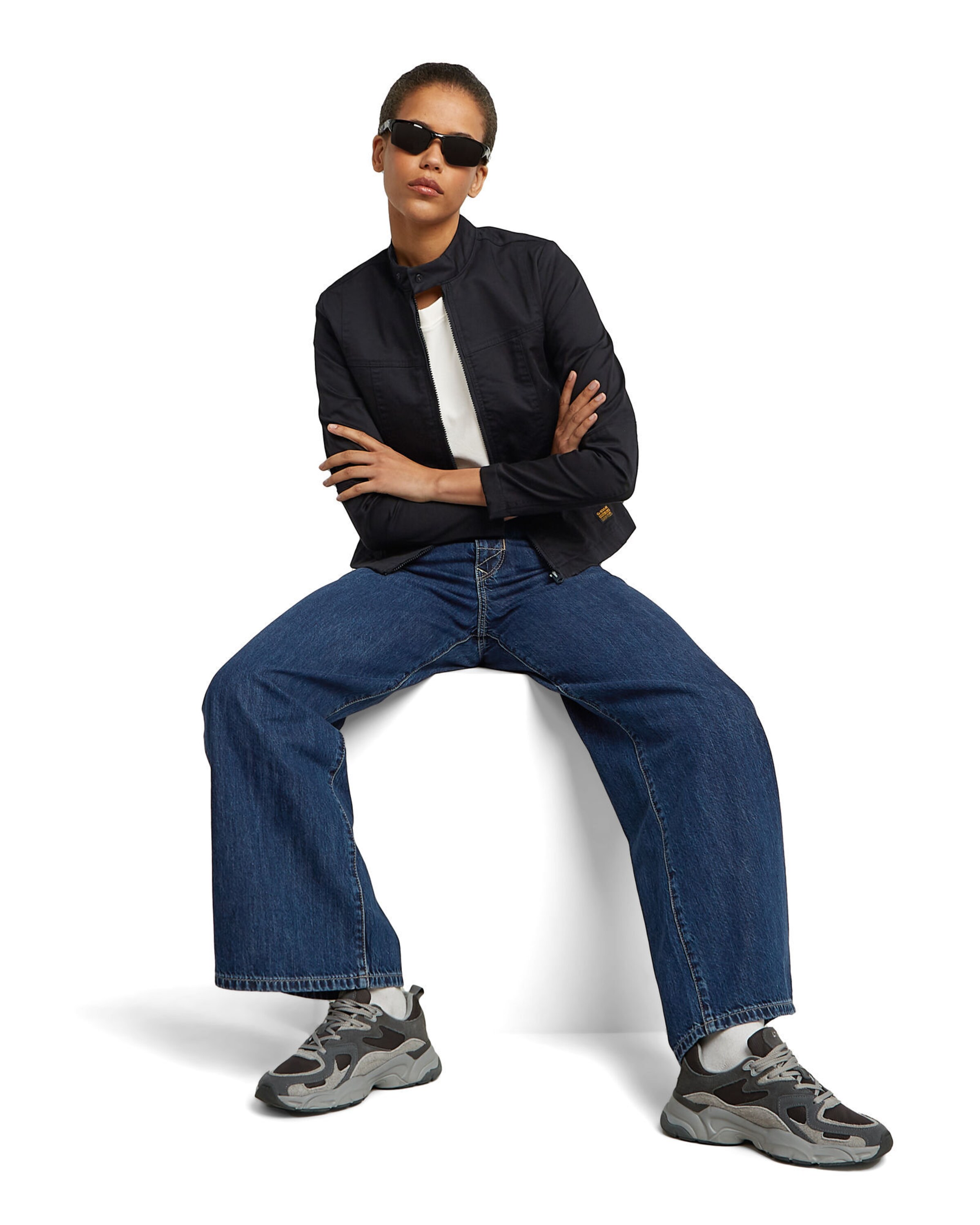 G-STAR Tussenjas 'Biker' in Zwart