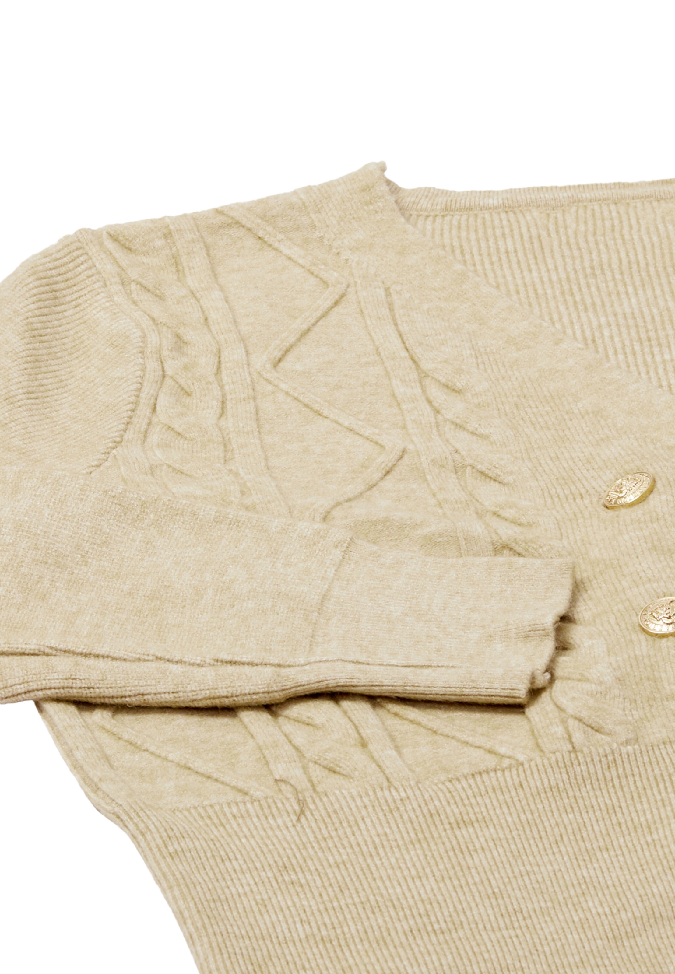 NAEMI - Casaco de malha em bege