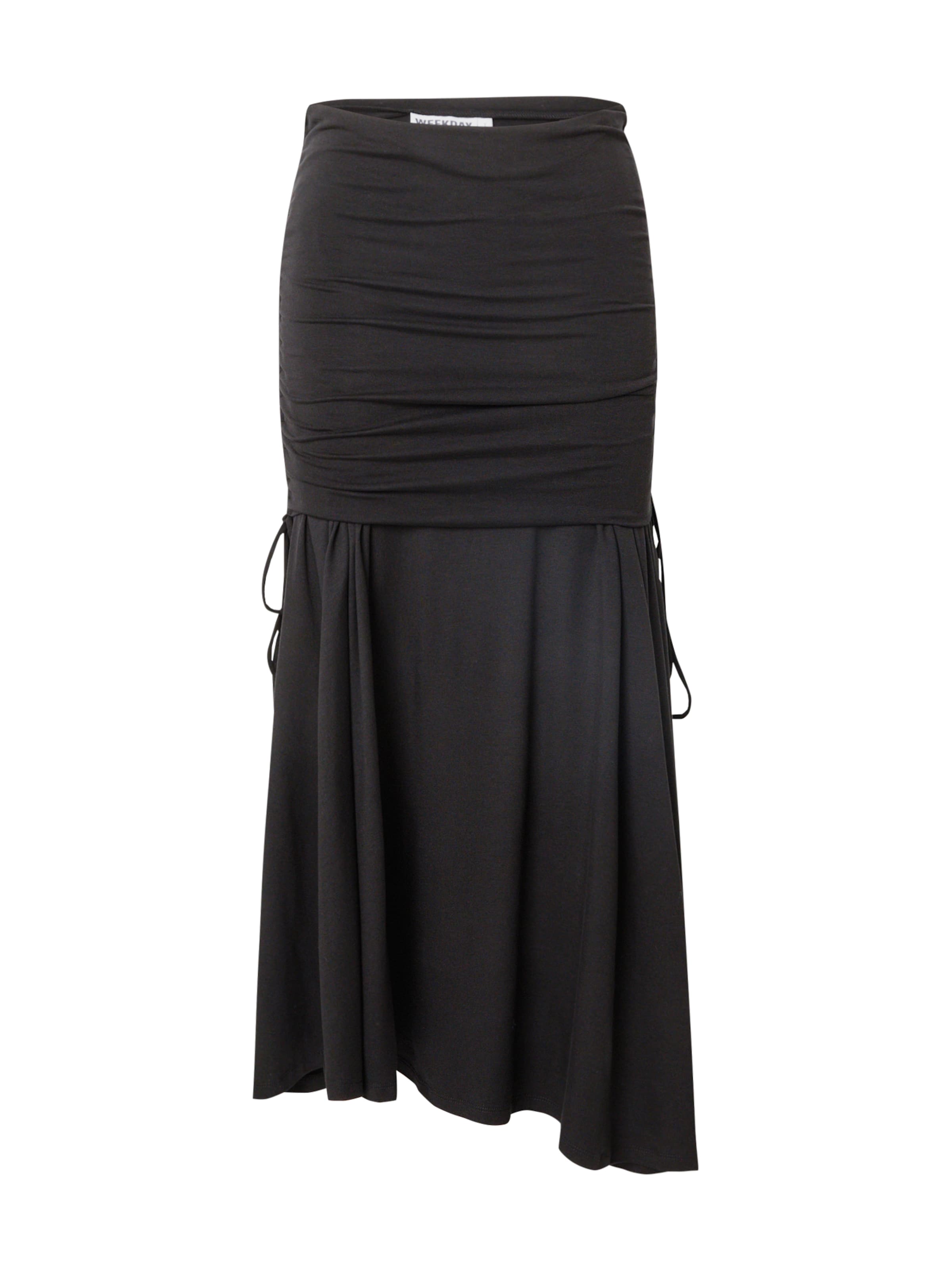 WEEKDAY Rock 'Harper' in Schwarz: Vorderseite