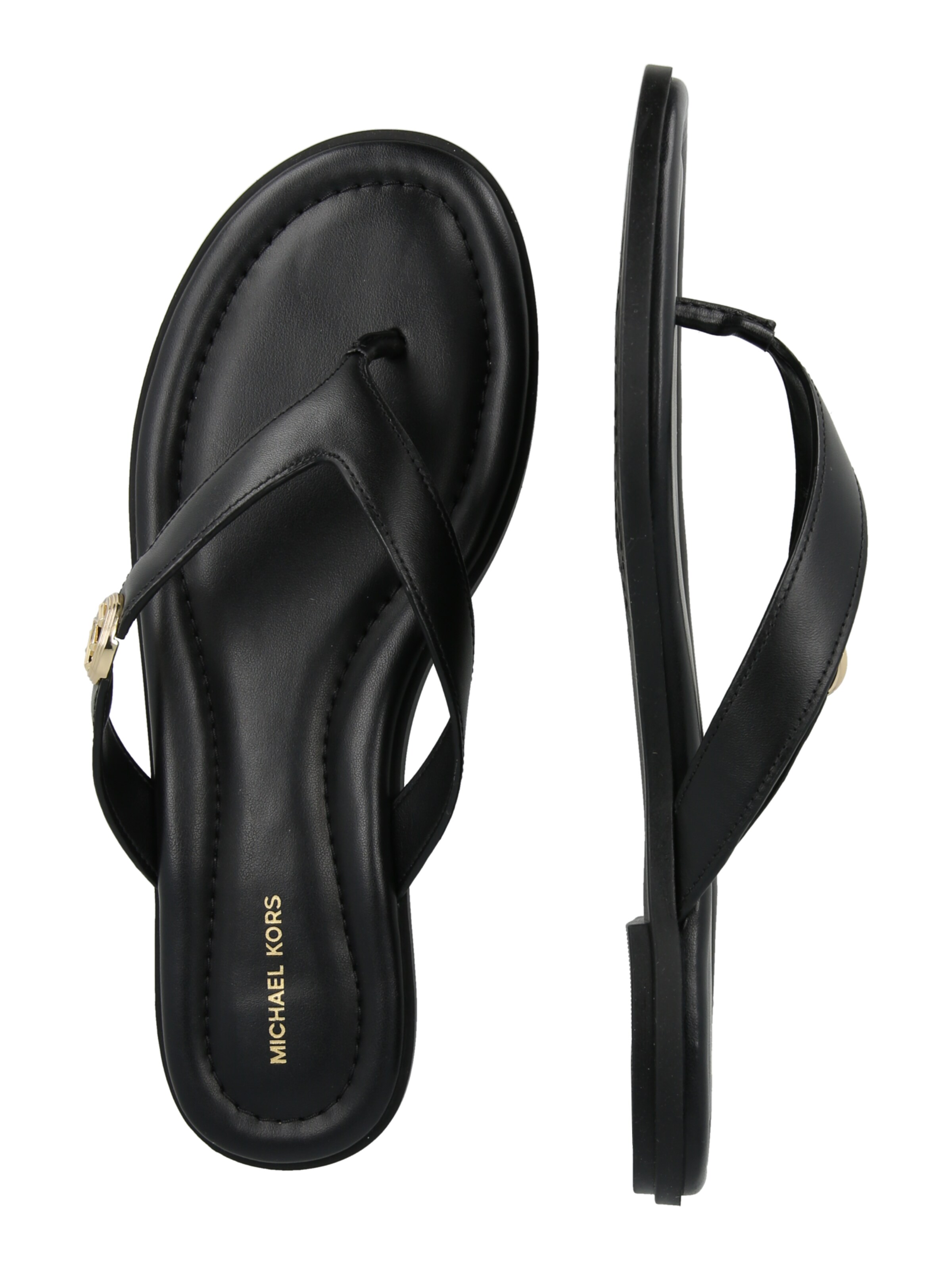 MICHAEL Michael Kors Ujjelválasztó-pántos szandál 'ERIN' - fekete
