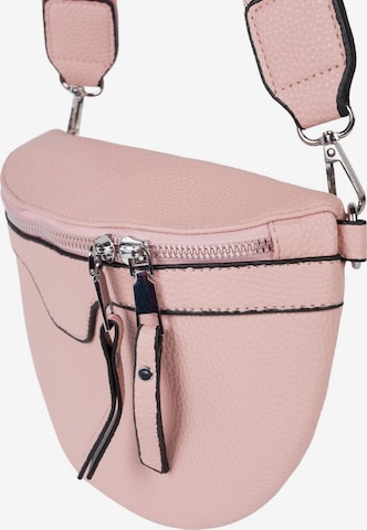 styleBREAKER Umhängetasche 'Halbmond Umhängetasche Uni' in Pink: Vorderseite