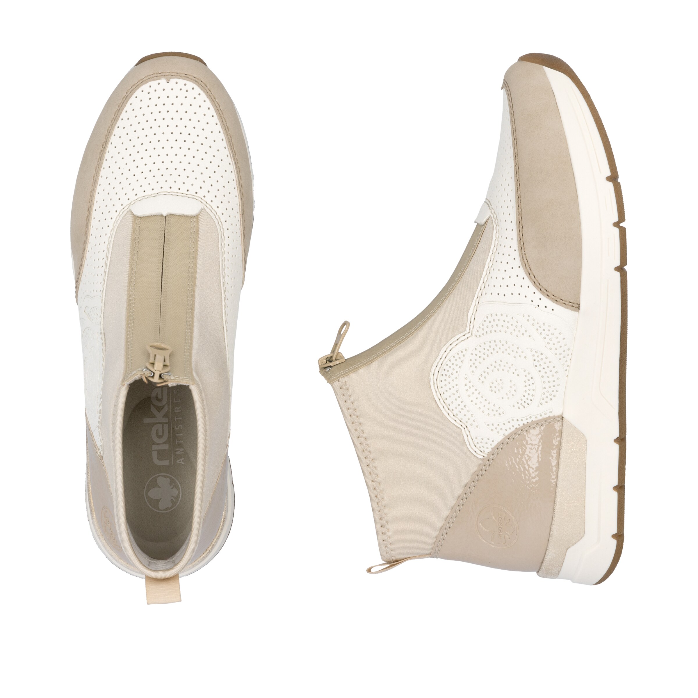 Baskets hautes Rieker en beige