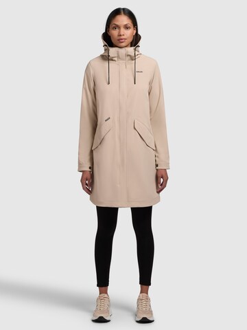 Parka mi-saison khujo en beige : devant