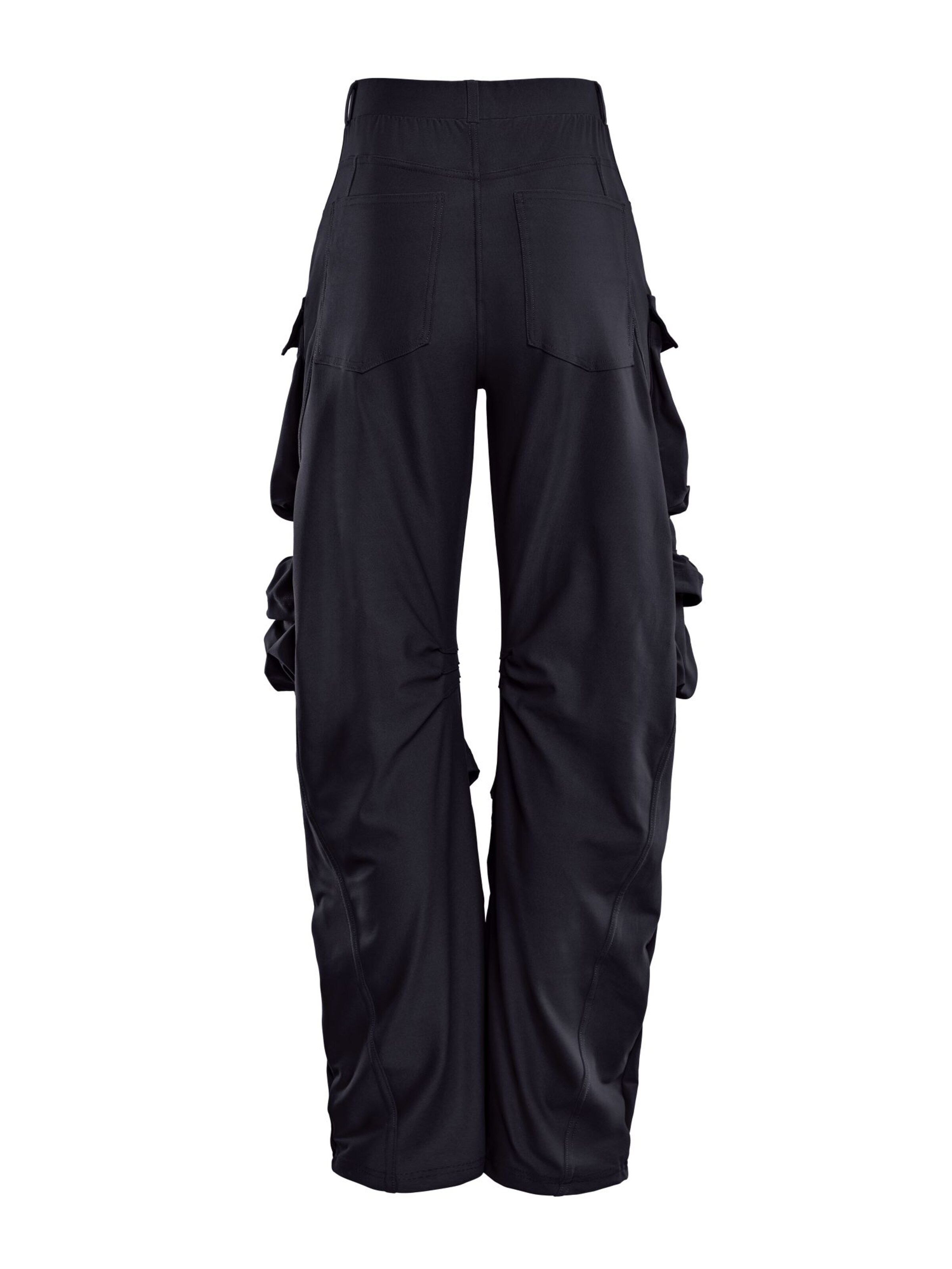 Winshape Loosefit Cargohose 'CP101C' in Schwarz: Vorderseite