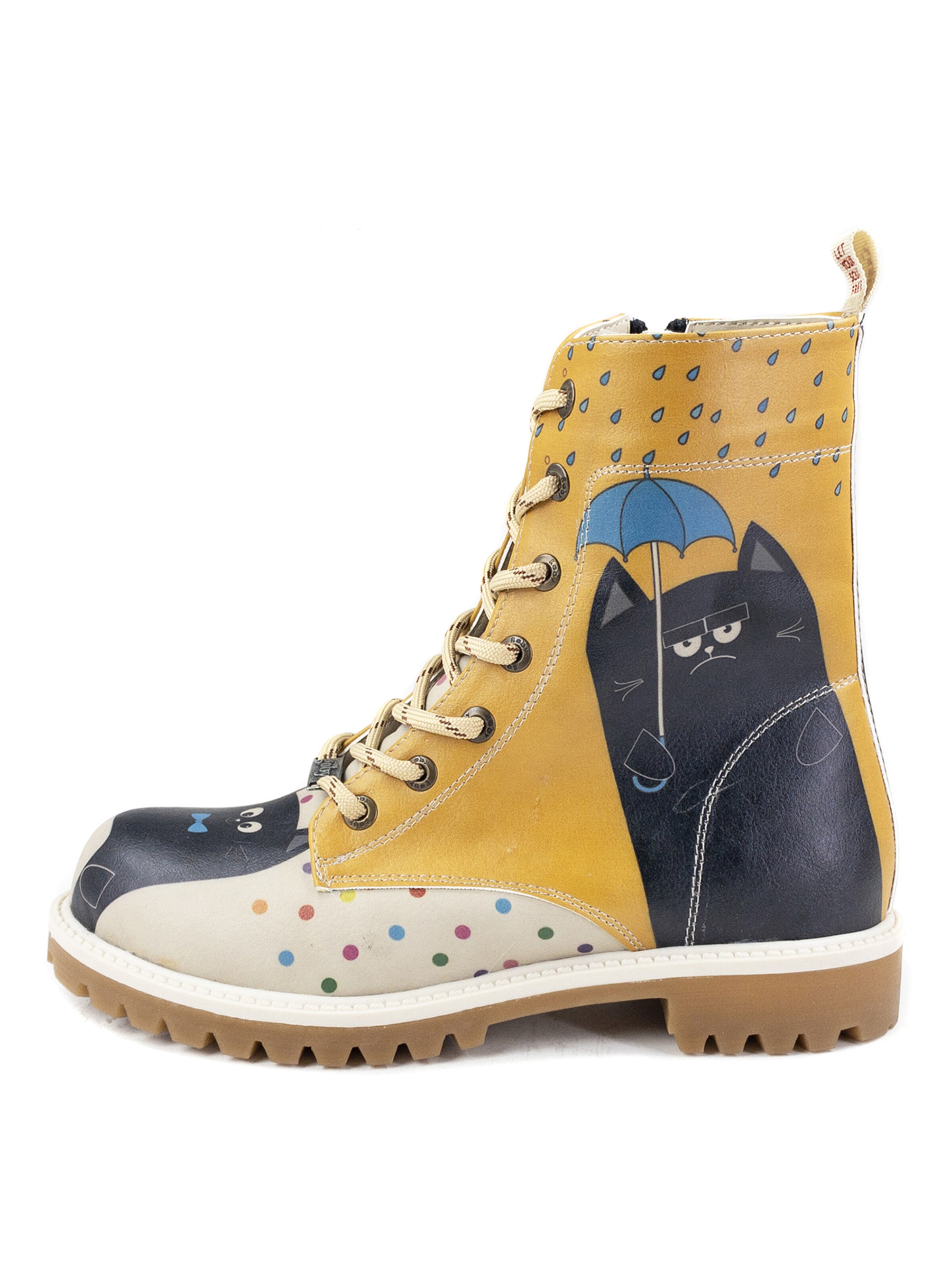 Goby - Botas con cordones 'Women's shoes Goby Ankle boots TFB1006 with cats' en Mezcla de colores