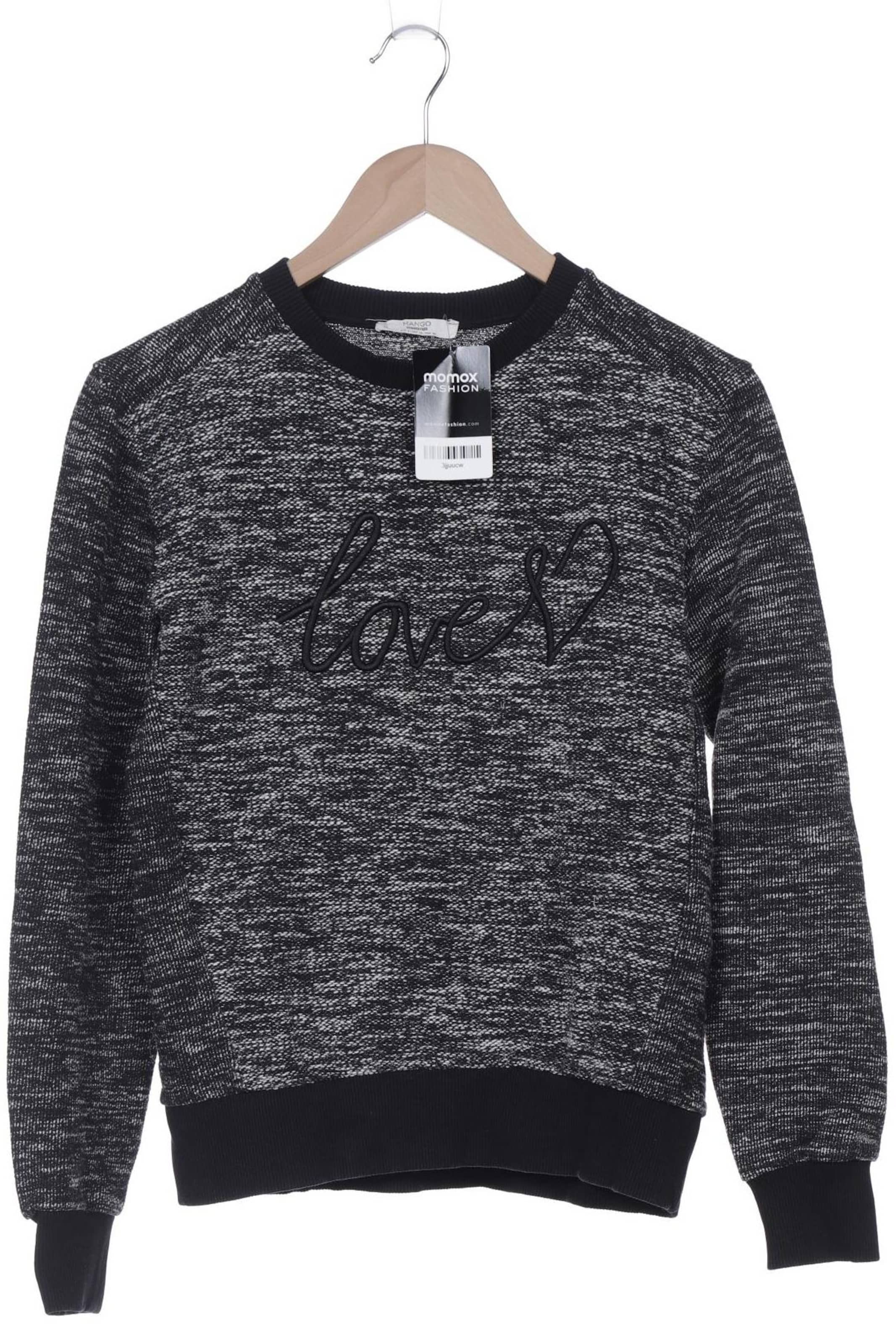 MANGO Sweatshirt & Zip-Up Hoodie in S in Black: front