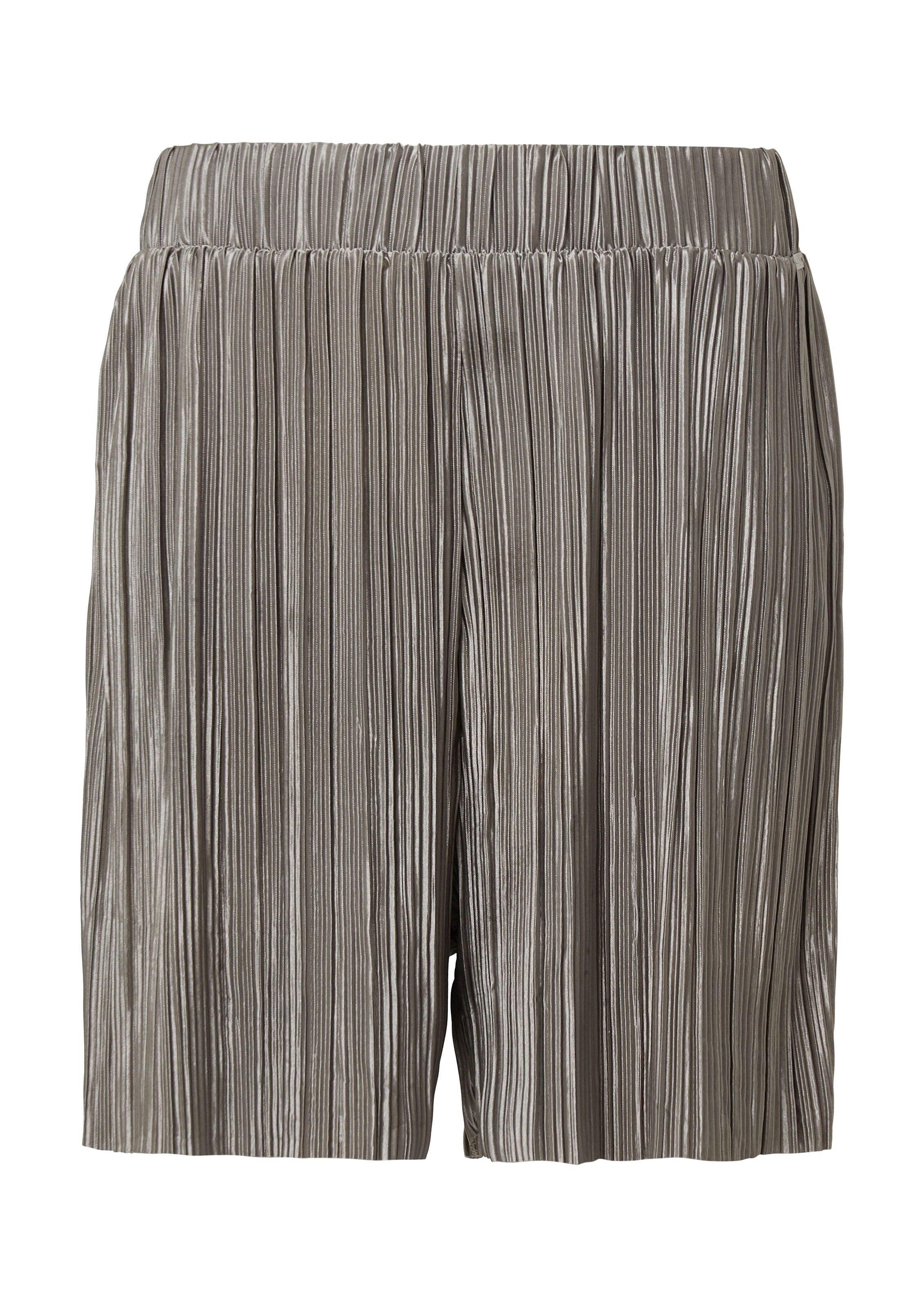 QS Wide leg Broek in Grijs: voorkant