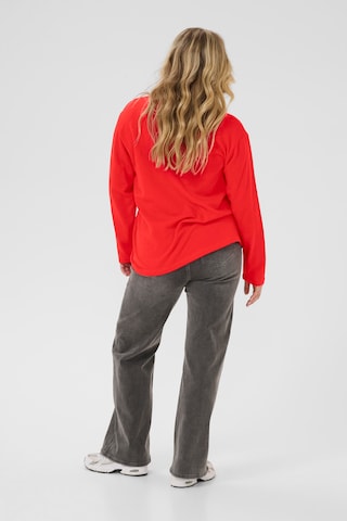 KAFFE CURVE Sweatshirt 'Berla' in Red