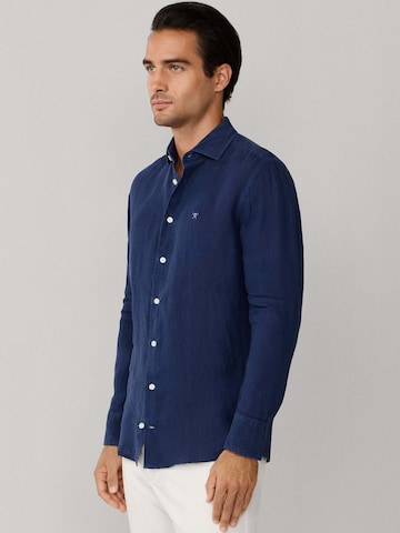 Hackett London Regular Fit Hemd 'Ess' in Blau
