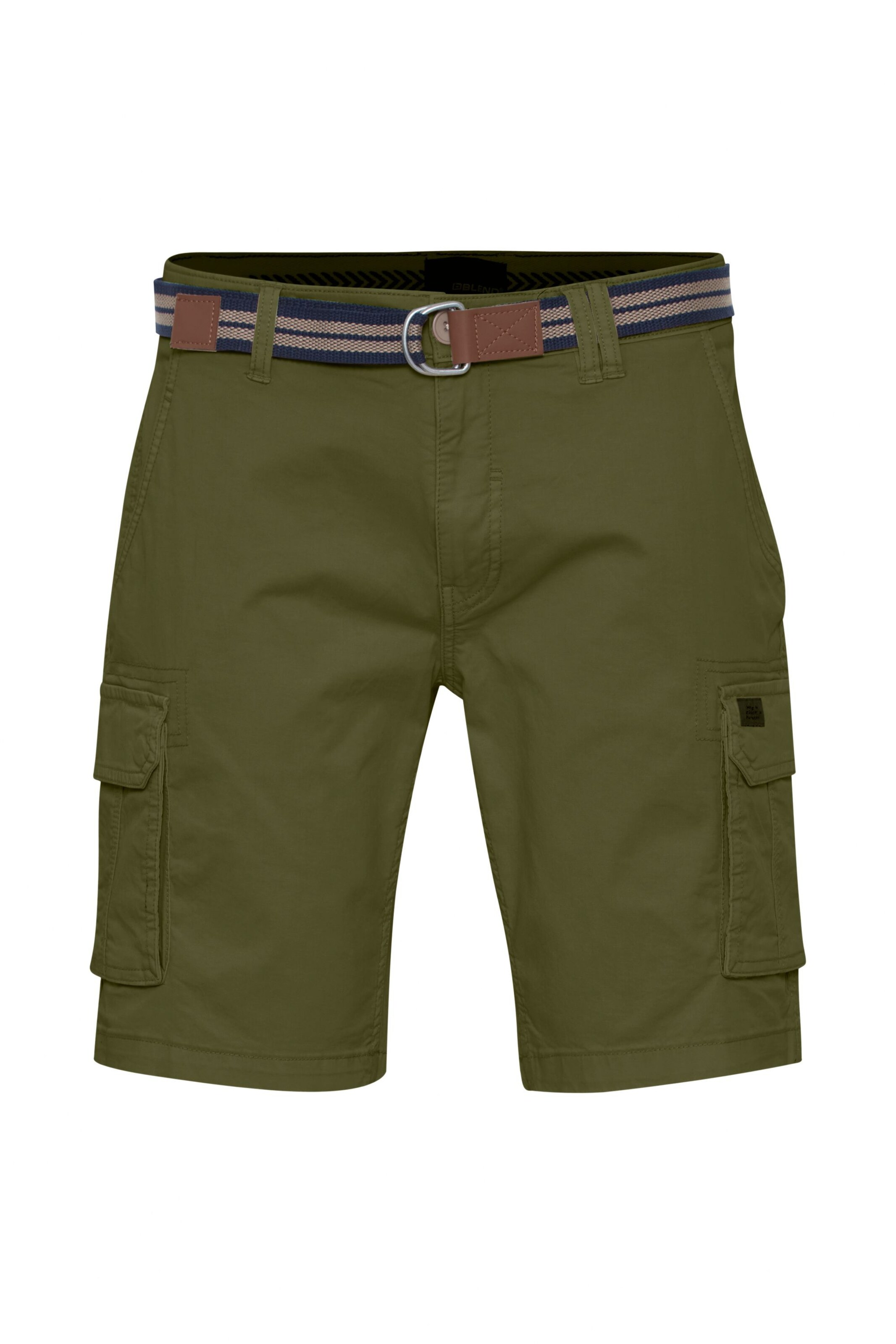 Regular Pantalon cargo BLEND en vert : devant