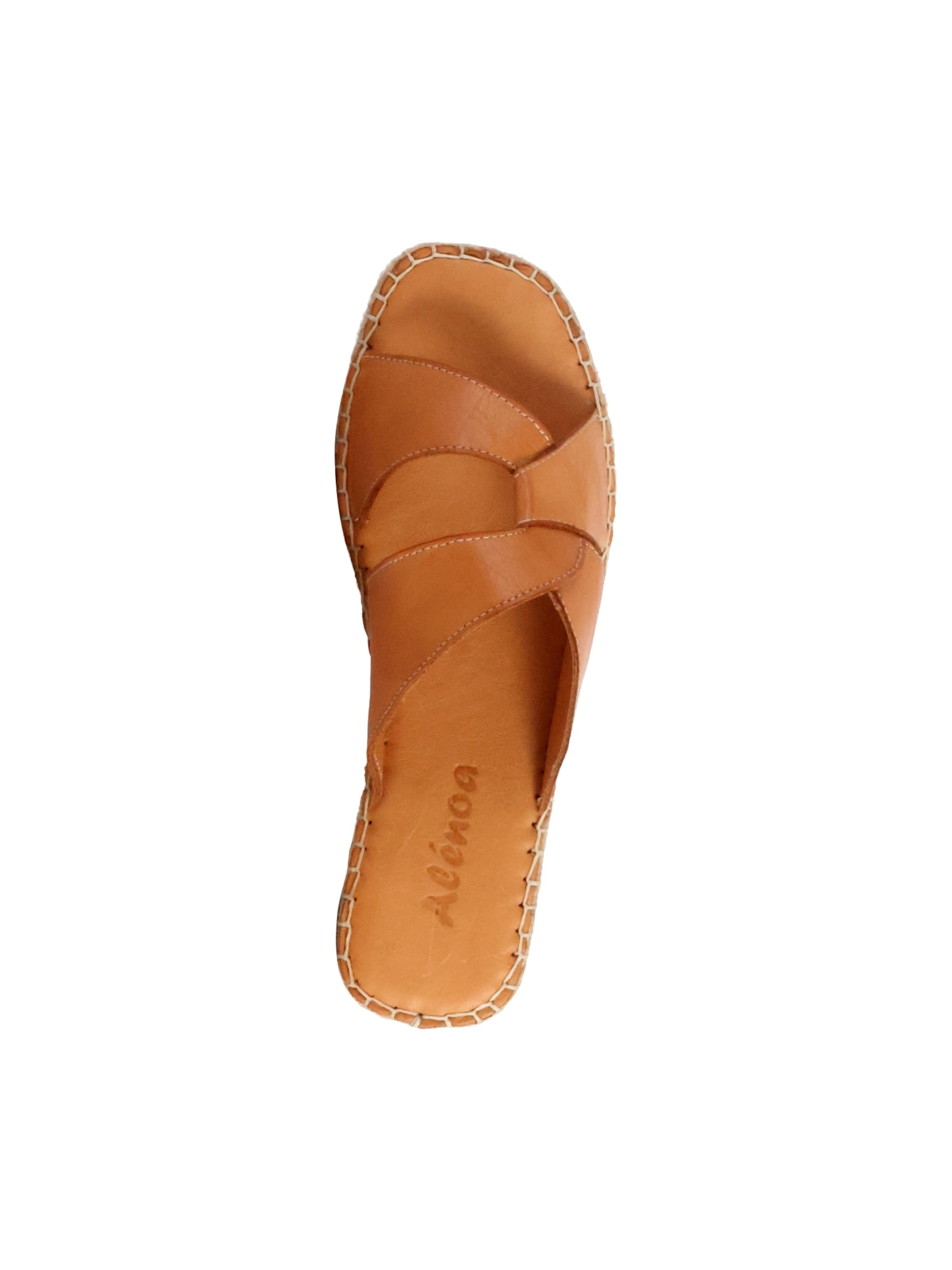 Sandales 'Flache Sandale aus TDF-Leder Alénoa' The Divine Factory en or