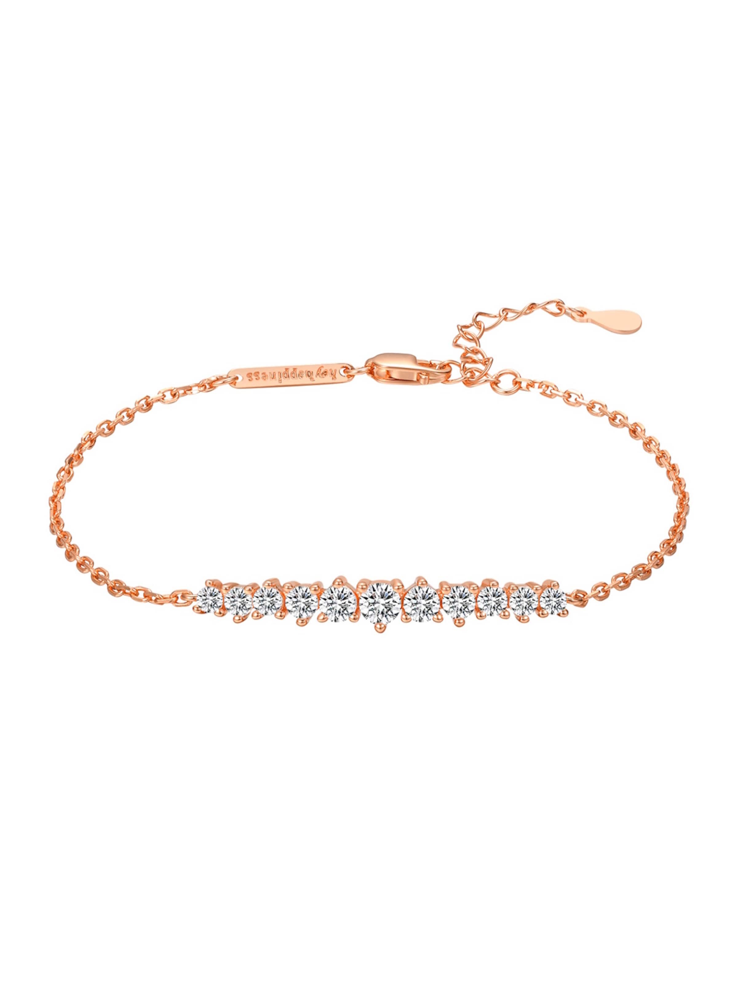 Hey Happiness Bracelet 'Tennis Glow' in Gold: front