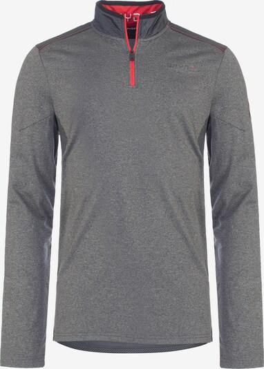 Spyder Sweat de sport en gris foncé / rouge / noir, Vue avec produit