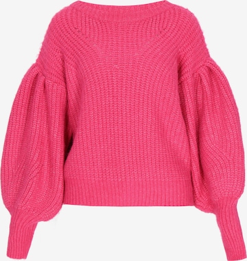 Pull-over oversize IZIA en rose : devant