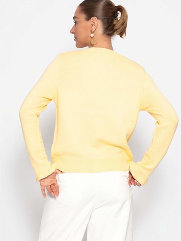 SASSYCLASSY Strickjacke‌ in Gelb