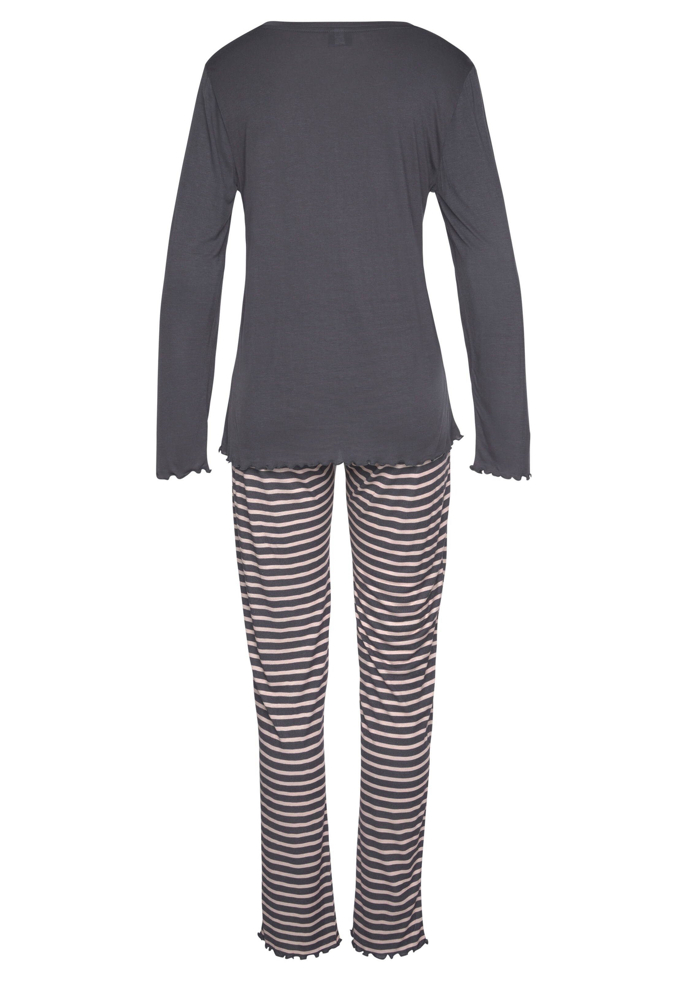 VIVANCE Pyjama 'VD Love PJ' värissä harmaa