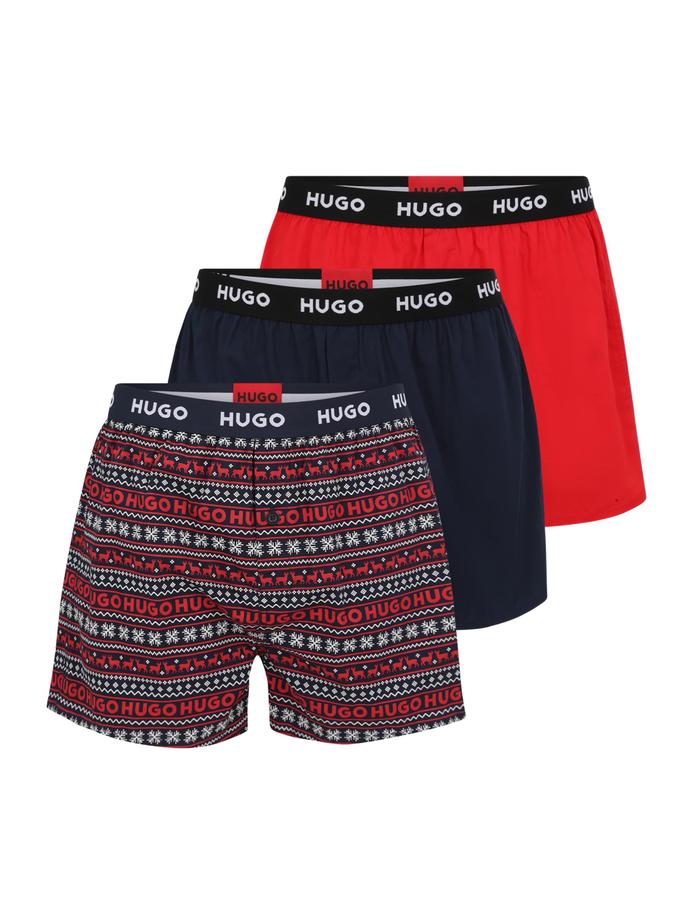 HUGO Boxerky - Modrá: predná strana