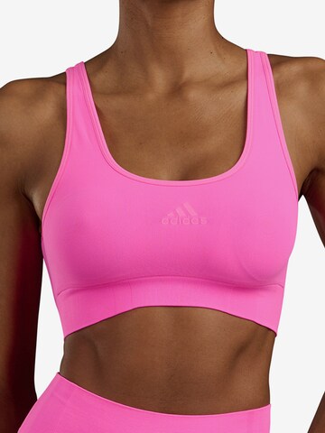 Bustier Soutien-gorge de sport ' SCOOP LOUNGE BRA ' ADIDAS SPORTSWEAR en rose : devant