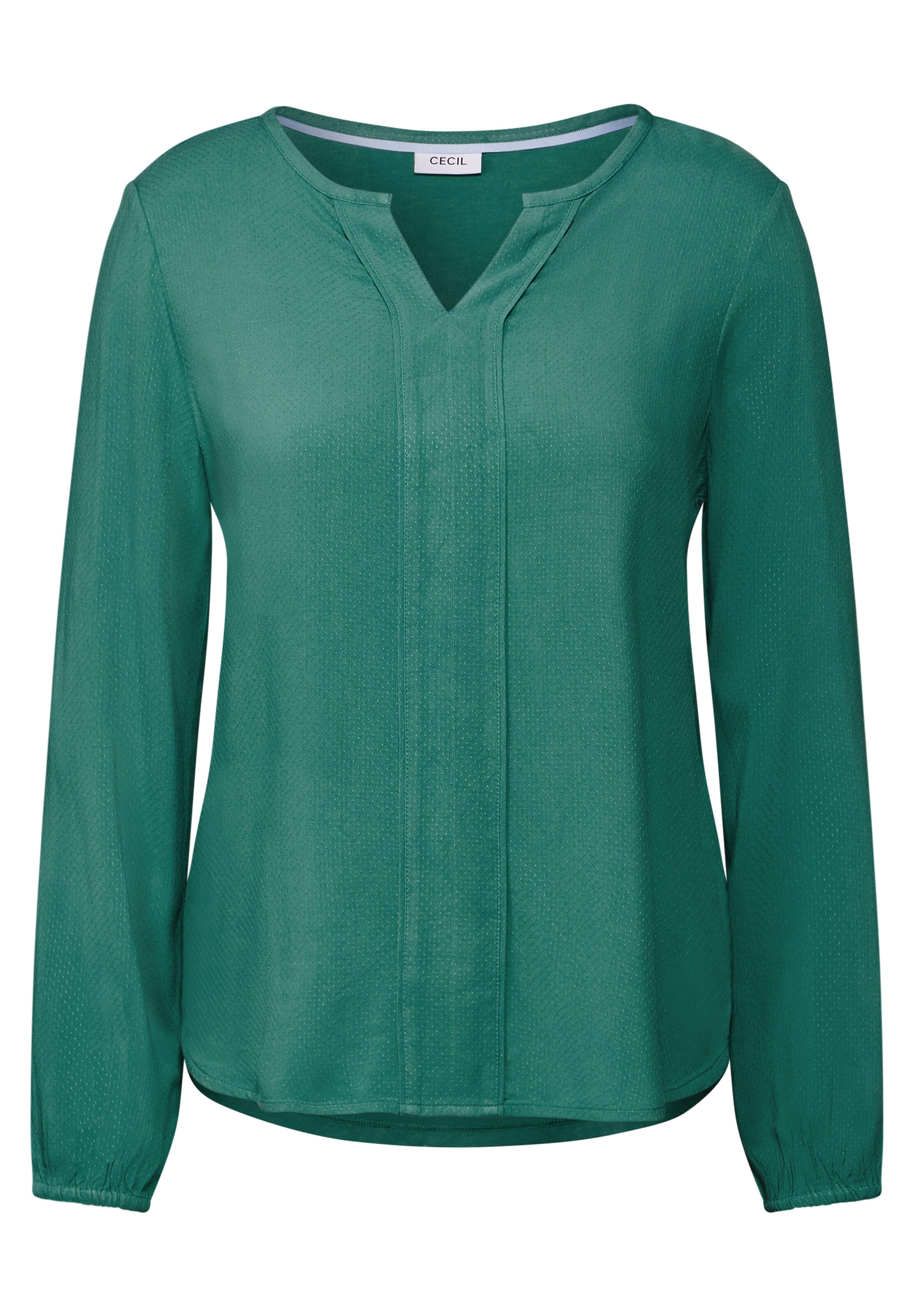 CECIL Bluse in Unifarbe in Grün: Vorderseite