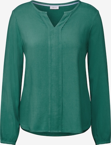 CECIL Bluse in Unifarbe in Grün: Vorderseite
