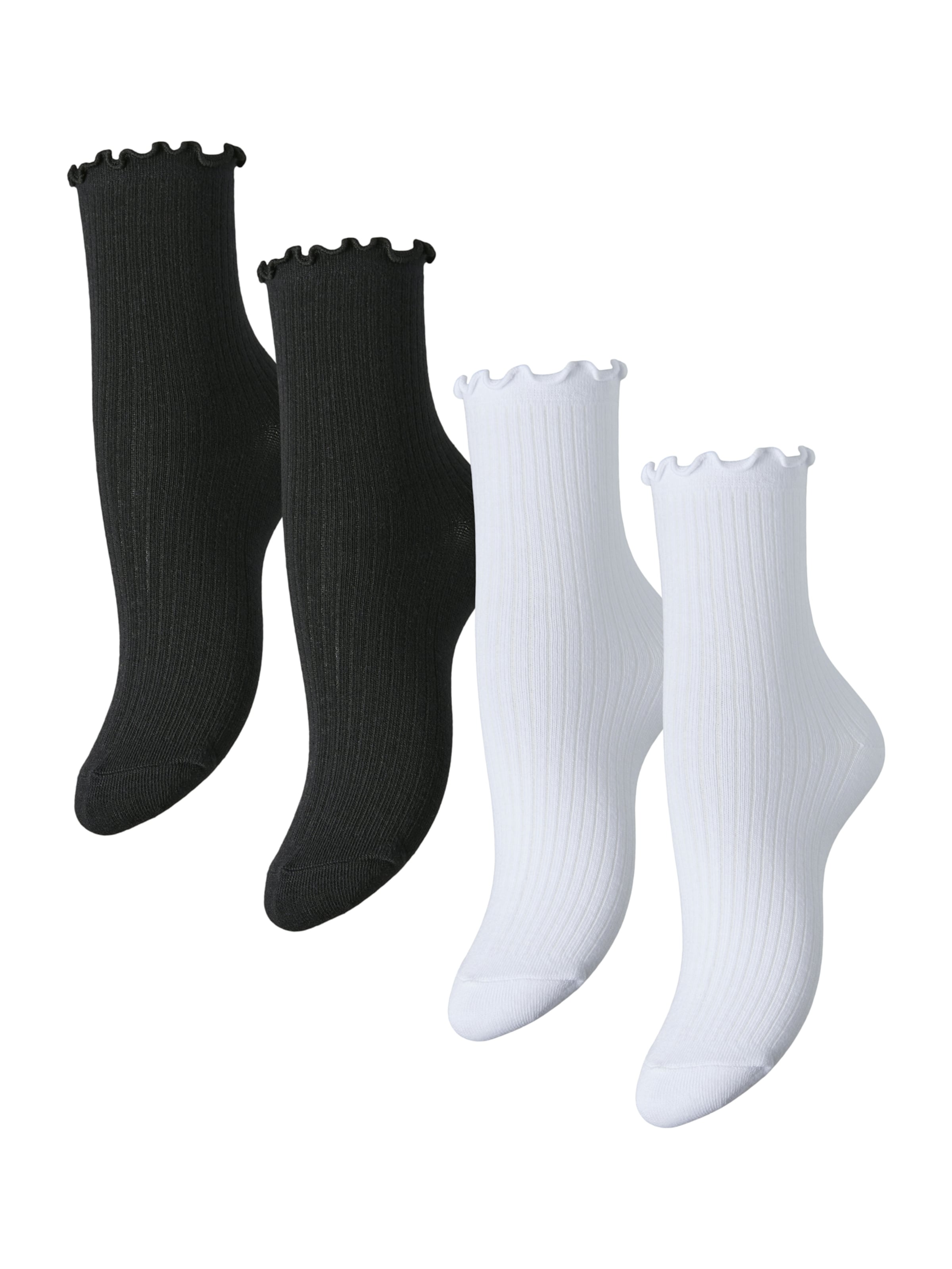 PIECES Socken 'PCAfia' in Schwarz: Vorderseite