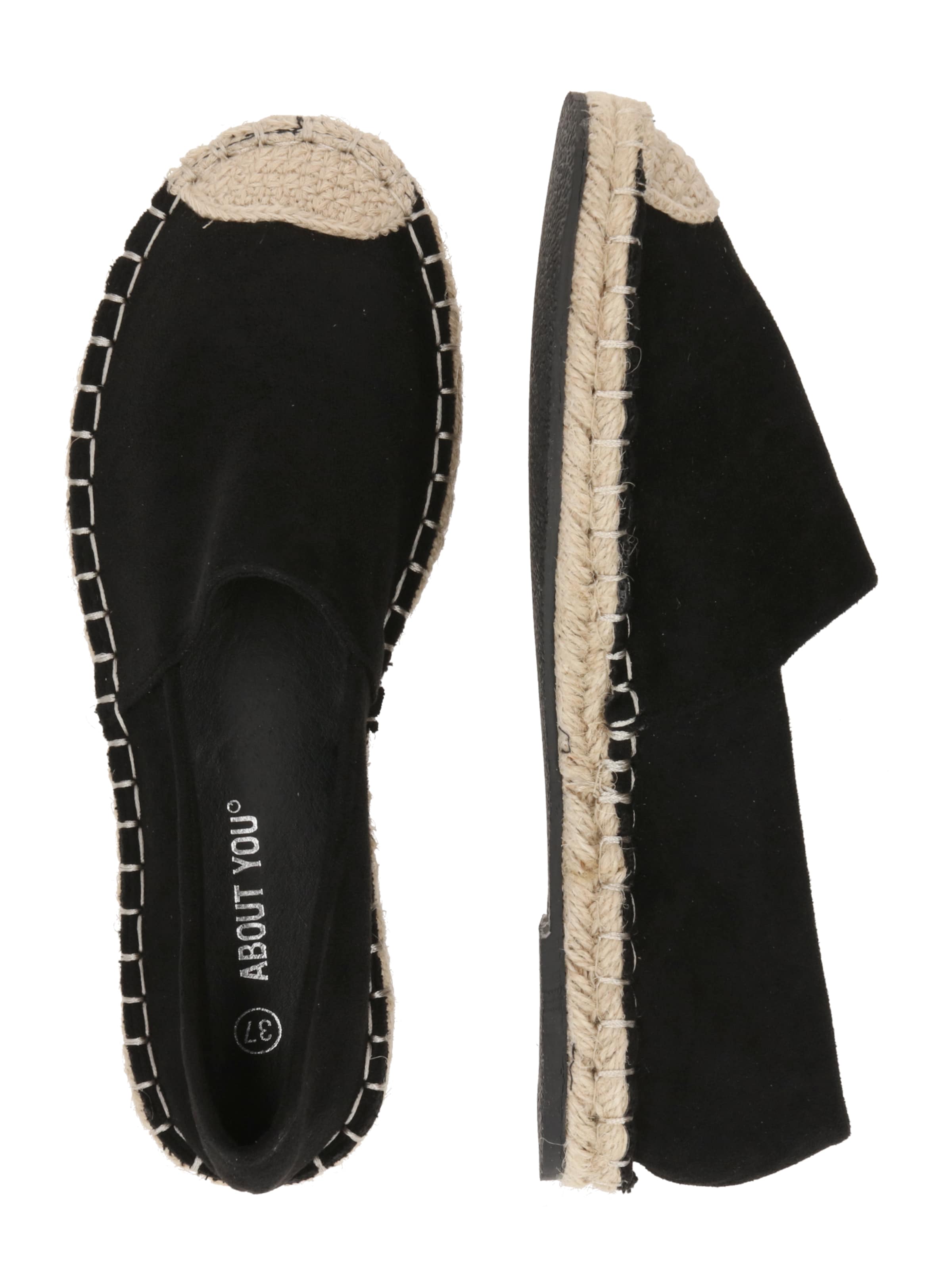 Espadrillas 'Janine' di ABOUT YOU in nero