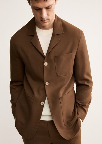 MANGO MAN Regular fit Suit Jacket 'Bergamo' in Brown